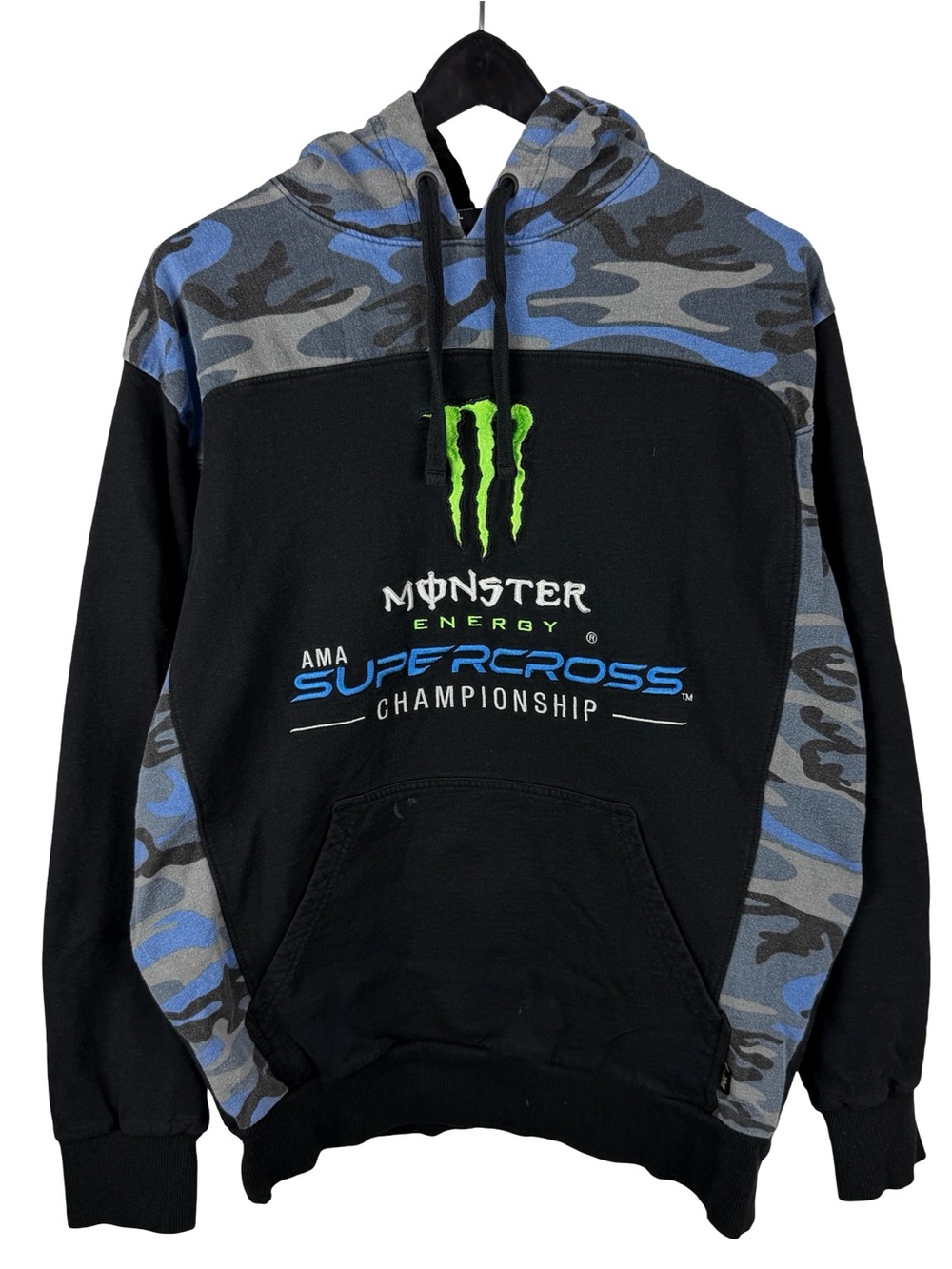 Vintage Y2K Monster Energy Supercross Championship Grunge Hoodie Size L